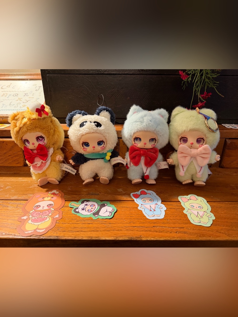 Liila Toys Plush Figure Lot Lucky Cat & Zoo Series Mixed Characters Panda